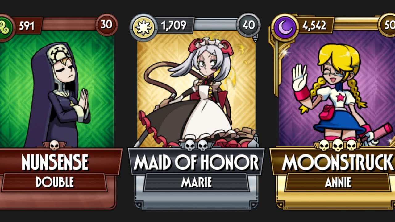 El increíble poder de Double monjerias en oro (Skullgirls mobile)