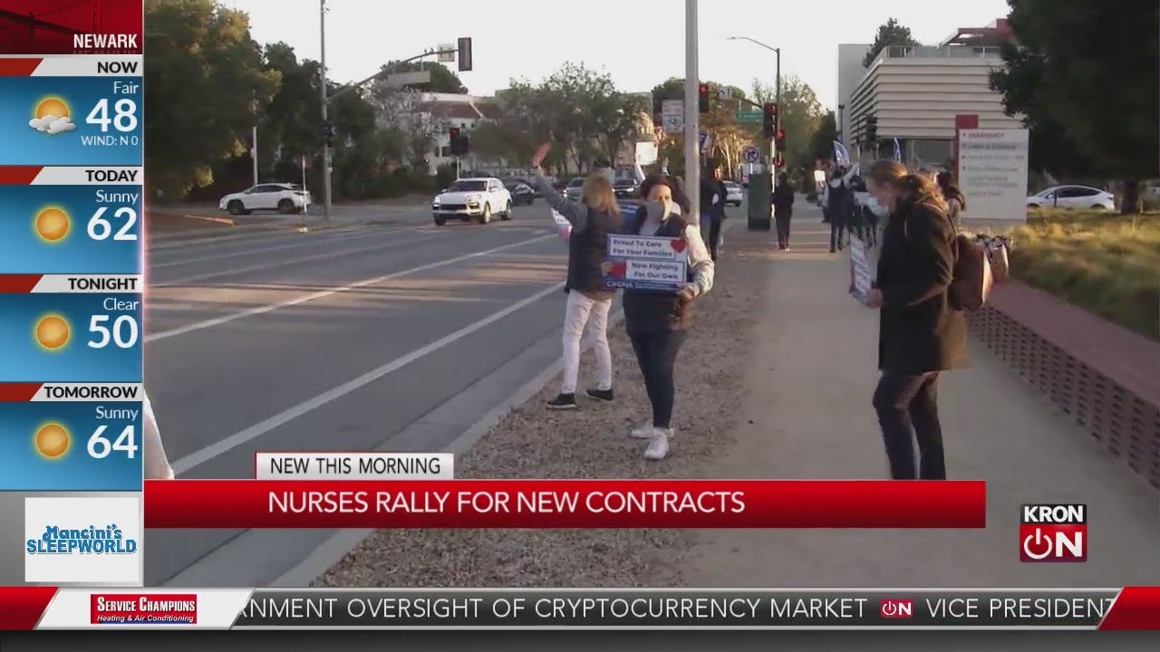 Nurses rally for new contracts - YouTube