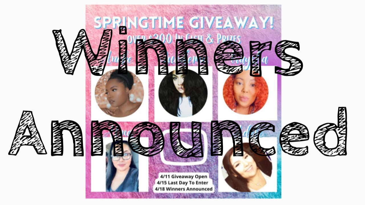 Spring Giveaway Winners Announced