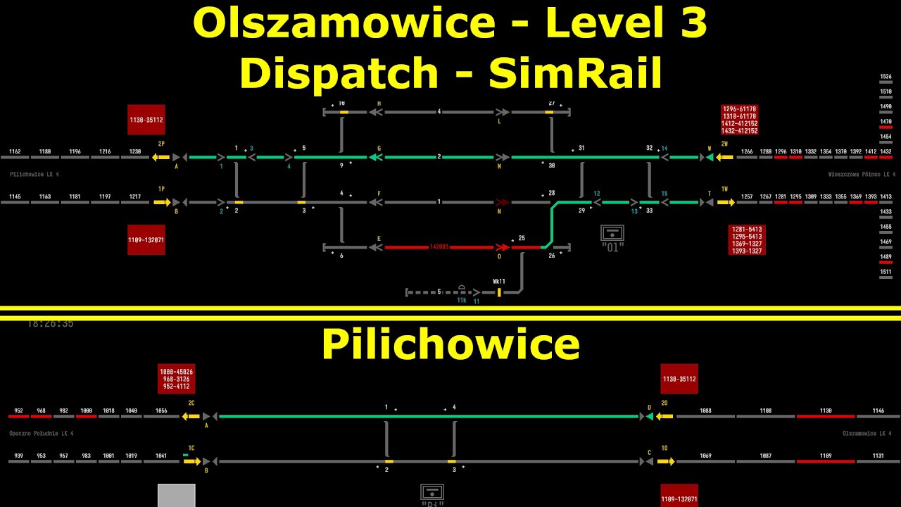 Olszamowice + Pilichowice - Level 3 - Dispatch - SimRail - YouTube