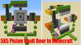 I Made A 5X5 Piston Vault Door In Minecraft - Minecraft Redstone