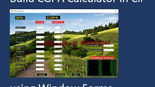 How to build a CGPA Calculator in C# using Window Forms ? || CGPA Calculator
