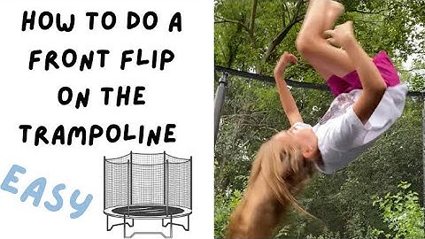 How to do a FRONT FLIP on the TRAMPOLINE!!✨EASY!✨Credit to Anna Mcnulty!!