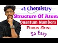 STRUCTURE OF ATOM -QUANTUM NUMBERS | Plus One Chemistry | Focua Area