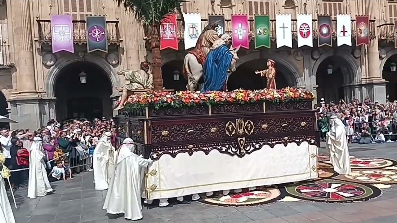 La Borriquilla en la Plaza Mayor(Completa),Semana Santa Salamanca 2024.