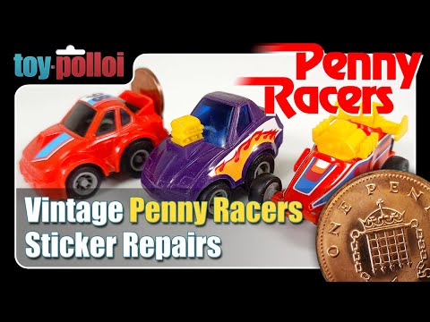 Vintage Penny Racers Sticker restoration - Toy Polloi - YouTube