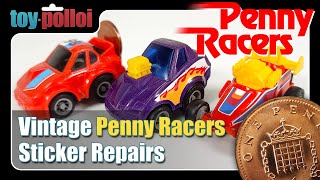 Vintage Penny Racers Sticker restoration - Toy Polloi
I really enjoy collecting the Takara vintage Penny Racers and am always looking to add more to my collection. I recently got three more, Grizzly Gasser, Flamin Fury, and CanAm Carrera that all required new stickers. So after doing some research and finding a few good reference images its time for me to get to work and fix these vintage pull-back cars.
Thanks to @JulesBurt for the Penny Racers!
#vintage #toys #pennyracers #repair #restoration #stickers #decals
Become a Toy Polloi YouTube Channel Member and get early access to videos here: https://www.youtube.com/channel/UCesf-OllvPHb2uHyTRMgKVw/join
Or help support the videos Toy Polloi makes and get early access on Patreon: https://www.patreon.com/toypolloi
You can also just buy me a coffee: https://www.ko-fi.com/toypolloi
Visit https://www.toypolloi.com for decal and sticker PDFs.
Get the tools I use here: https://www.toypolloi.com/index.php/tool-shop
You can also follow Toy Polloi on Facebook, Twitter, and Instagram. Follow the links in the Toy Polloi YouTube channel banner. Vintage Penny Racers Sticker restoration - Toy Polloi