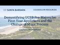 Demystifying UCSB Pre-Majors for First-Year Applicants and the Change of Major Process