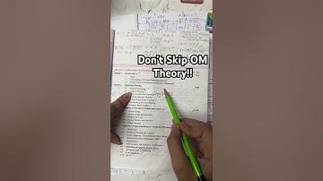 Last Day IMP OM Theory Questions!! atleast do these! #omsm #cmainter