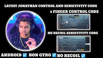 LATEST JONATHAN CONTROL CODE AND SENSITIVITY CODE BGMI#jonathan 2 FINGER CONTROL AND SENSITIVITY COD
