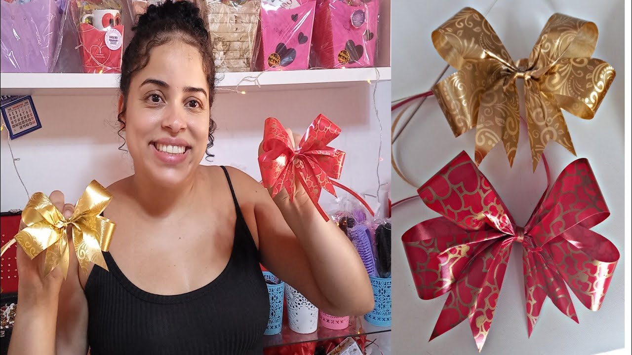 COMO FAZER LAÇO PARA PRESENTE PASSO A PASSO |DIY Presentes