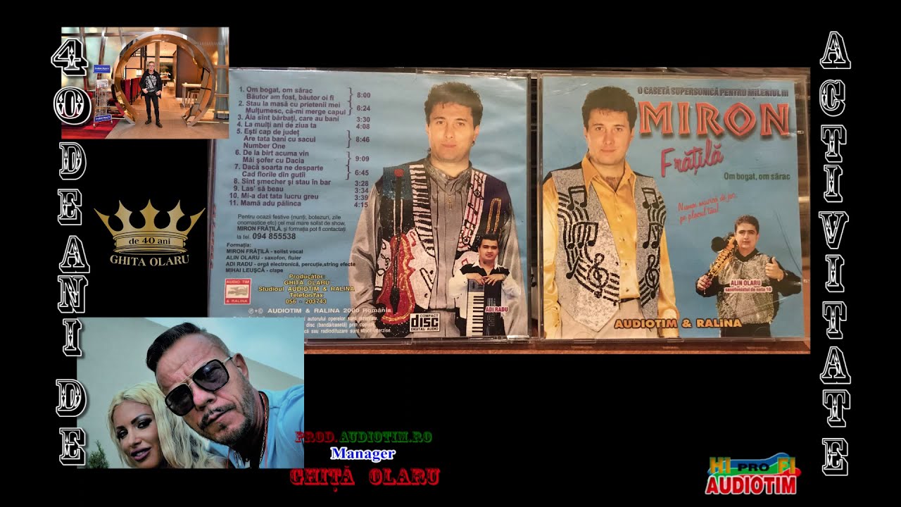 MIRON FRATILA - ALIN OLARU -  Colaj 60 min. muzica de chef - sa asculti la drum  in masina