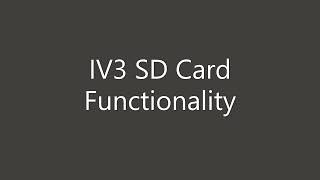 Advanced Functions | SD Card Setup | KEYENCE IV3 Vision Sensor Support