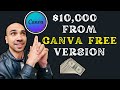 Make Money With Canva FREE-VERSION: Earn $10,000 + (No Fees &amp; No Subscription)