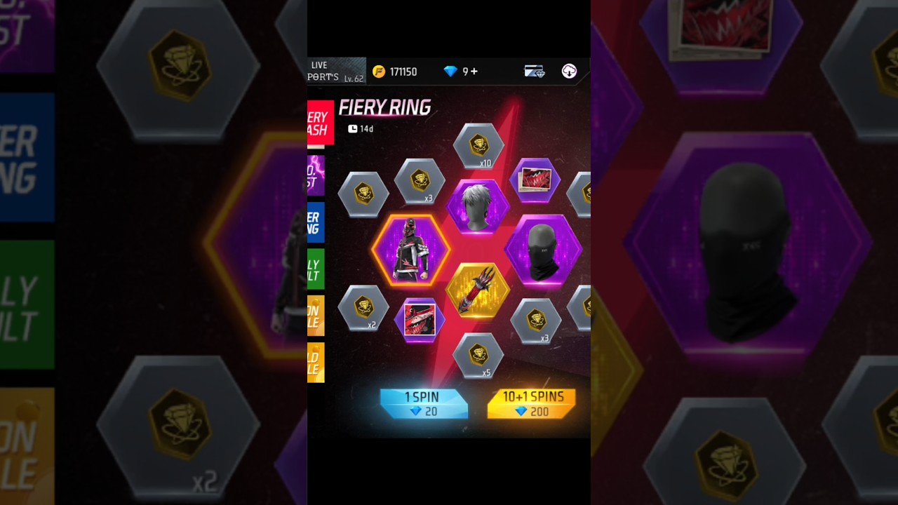 NEW FIERY RING EVENT IN FREE FIRE TODAY