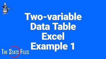 How to Set Up a Two Variable Data Table in Excel