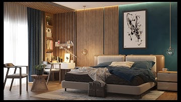 3ds max modeling and Vray rendering for interior bedroom