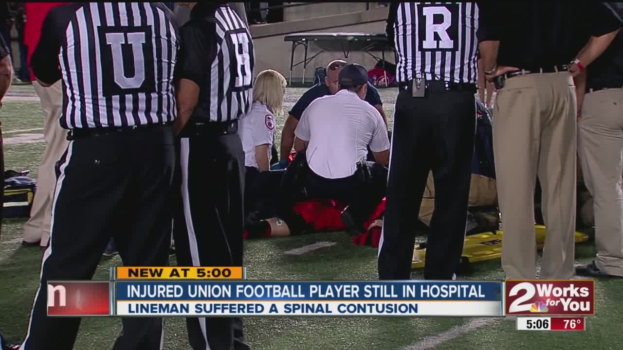 Injured Union Football Player Still In Hospital YouTube