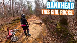 Bankhead Flint Creek Trail (Danville, AL), This Girl Rocks! - 3/1/2026 | KTM 300 XC Honda 125 FB