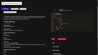 SKILLRACK | DAILY TEST || 27/10/2023 || CURLY BRACES AROUND VOWELS || PROGRAMID 9531 | PYTHON ||