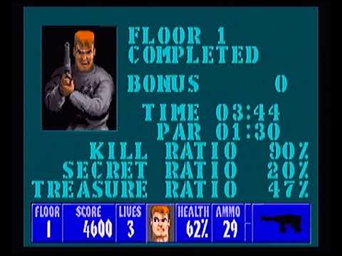 Playing an 8086/8088 hack of Wolfenstein 3D on Amstrad PC 2086