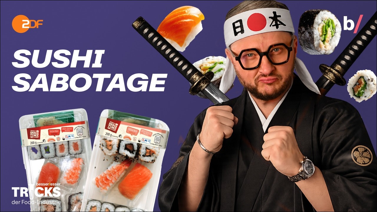 Pfuschi Sushi: Sebastian zersäbelt Aldis super günstige Sushi Box