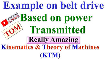Problem on belt drives, Solved problem #GTU #KTM #TOM #Belt #Example #BeltDrive