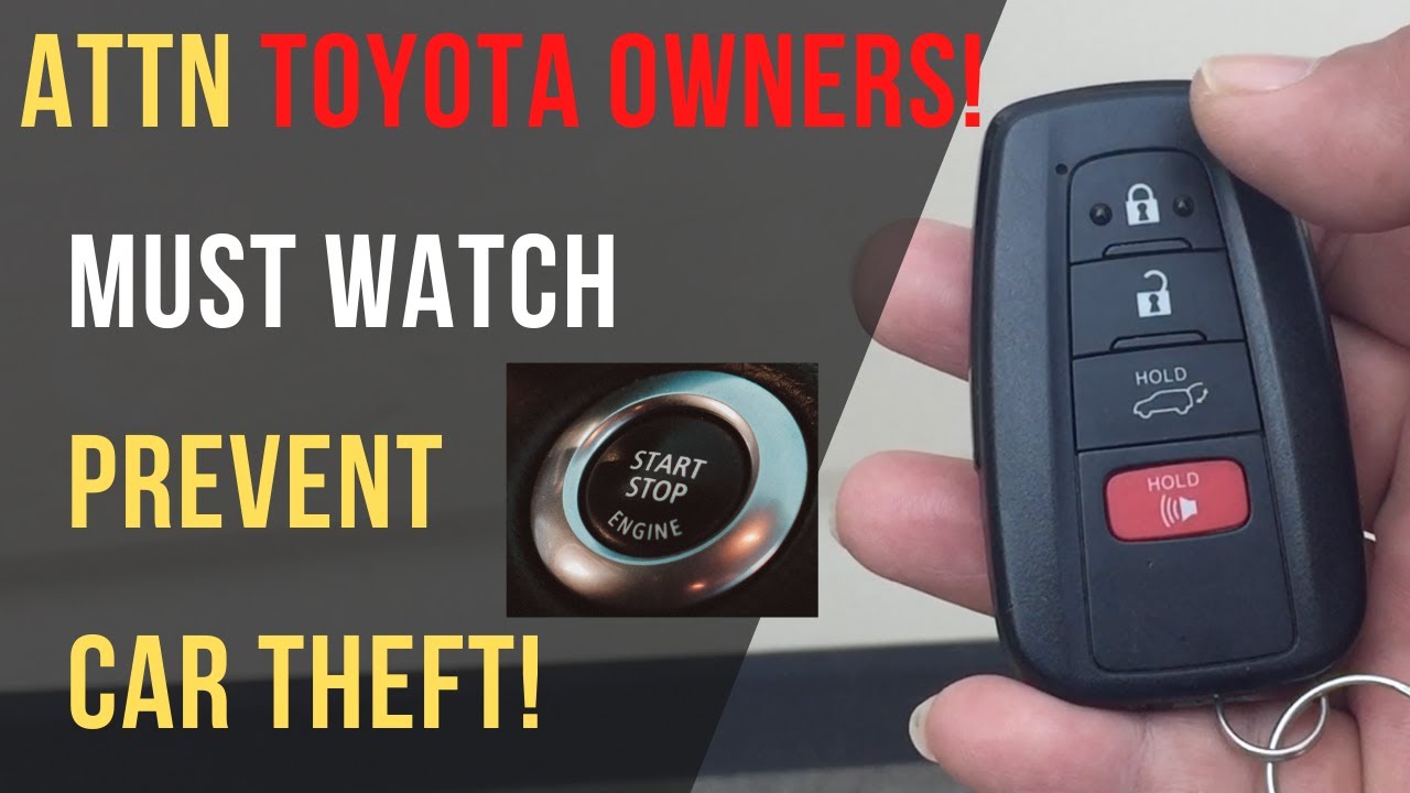 How To Prevent Your Toyota From Being Stolen - YouTube