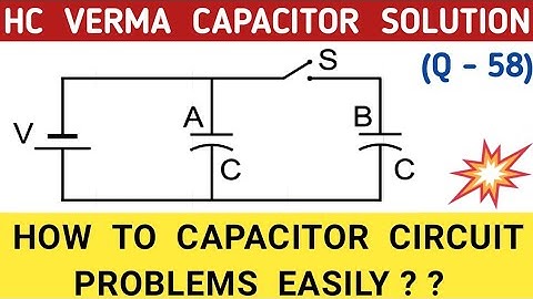 HC VERMA CAPACITOR SOLUTION  , QUESTION 58 , CHAPTER 31 EXERCISE I HCV ELECTROSTATICS SOLUTIONS