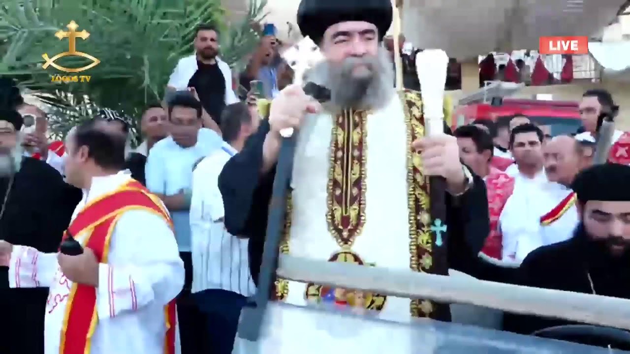 عشية عيد اعلان اصعاد جسد السيدة العذراء مريم  من دير العذراء مريم بجبل درنكة - أسيوط