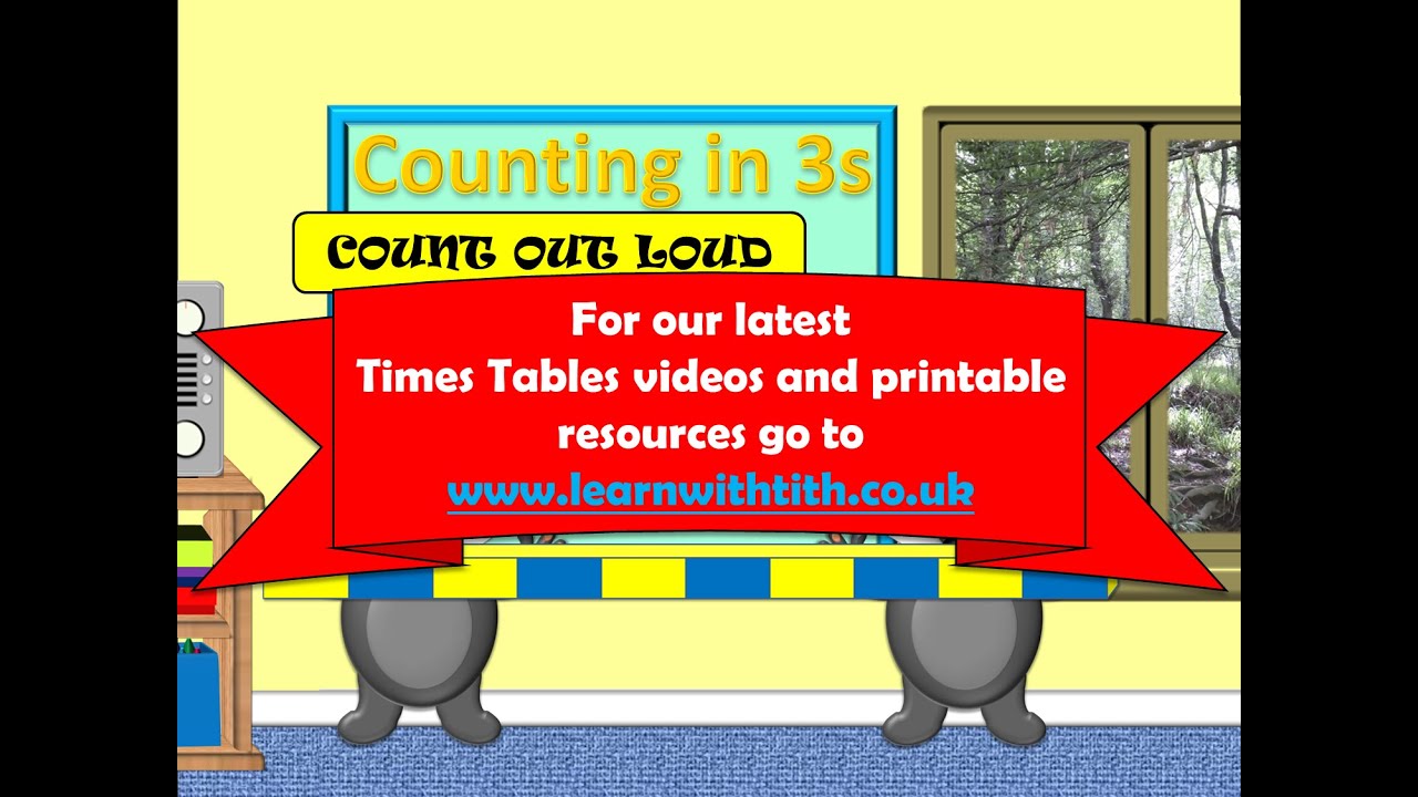 Learn the three times tables using a counting stick - YouTube