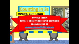 Learn the three times tables using a counting stick
