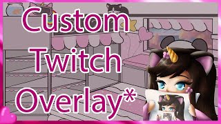 Drawing Custom Twitch Overlay (Part 1) ~ Cute Bakery for Subcakes ♥ speed painting (time-lapse)*