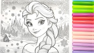 Disney Frozen Elsa, Anna,Olaf Coloring Book Pages#arrtx30a#arrtxmetallicmarkers #arrtxacrylicmarkers