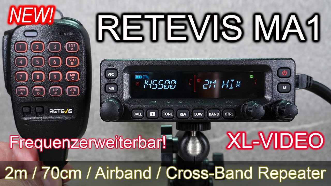 Neu: Retevis MA1 VHF/UHF 🤩 50W - Cross-Band Repeater & Frequenzerweiterung 