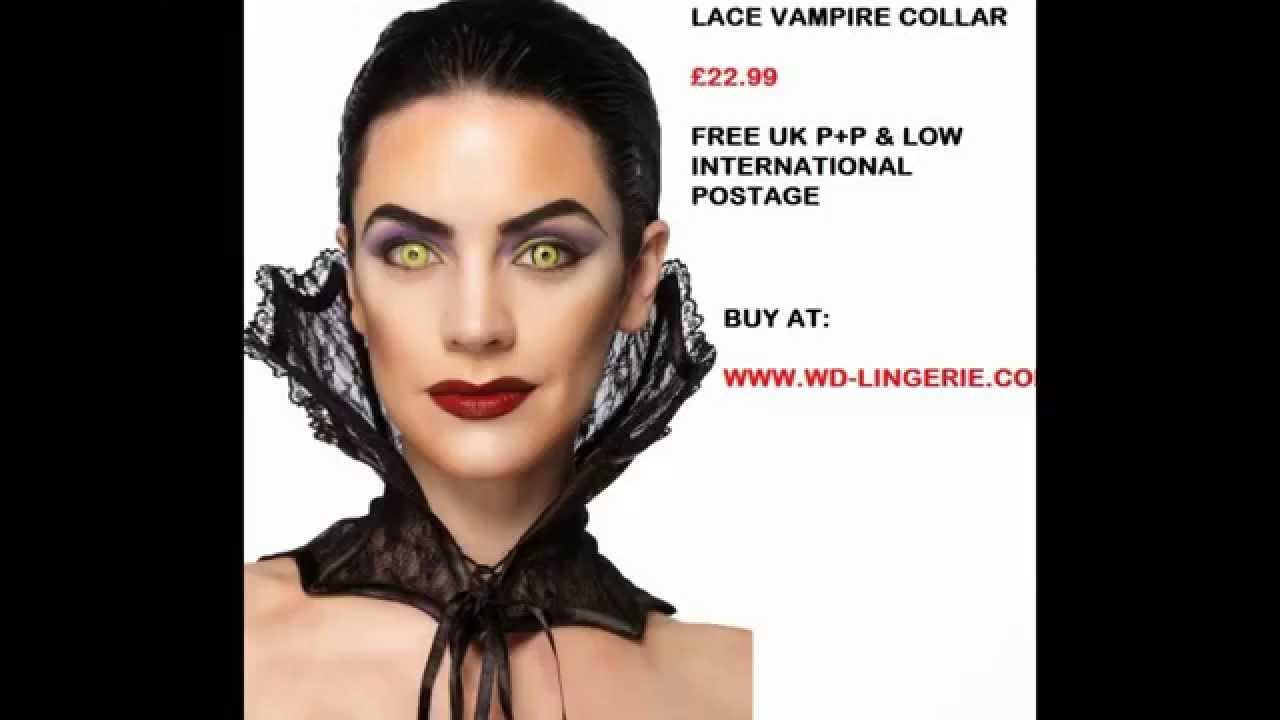 VAMPIRE COLLAR BLACK LACE COLLAR PERFECT FANCY DRESS ACCESSORY FOR