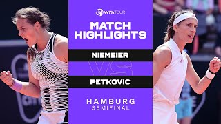 Jule Niemeier vs. Andrea Petkovic  | 2021 Hamburg Semifinal | WTA Match Highlights
