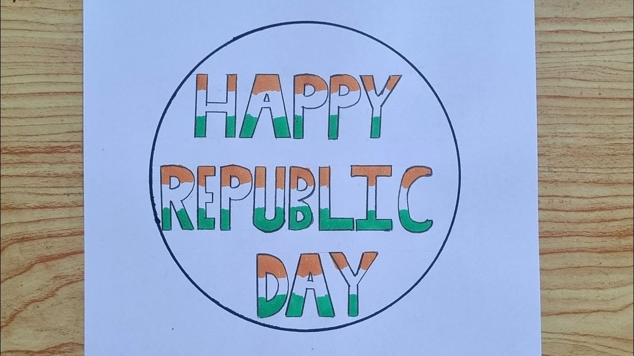 Republic Day Drawing Easy Steps / Republic Day Poster / How To Draw Republic Day Drawing