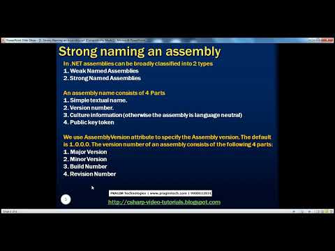 Strong naming an assembly