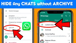 Скрыть чат WhatsApp без архивации | Как заблокировать определенный чат в WhatsApp | Скрыть отдель... screenshot 2