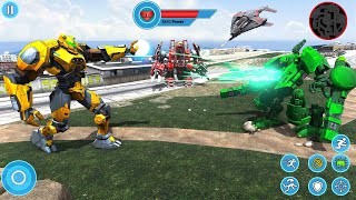 Car & Jet Transformation Robot Fight Game | Flying Police Robot Game - Android Gameplay screenshot 5