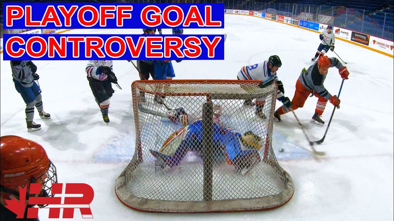 Playoff goal controversy! Blades beer league hockey goalie GoPro YouTube