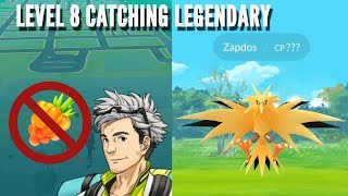 Level 8 Player Catch Zapdos like a Boss! Pokemon Go legendary Raid