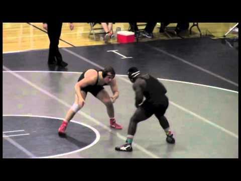 Mike Boykin (Coatesville) takes on Jordan Wood (Boyertown) in the 2014 SE Regional final at Pottstown High School. Both wrestlers were undefeated on the seas...