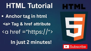 Anchor Tag in HTML | href attribute in anchor tag | HTML Tutorial for Beginners