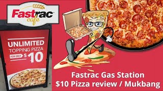 Fastrac Gas Station $10 Pizza food review taste test! Do I get GAS 🍕🍕😳