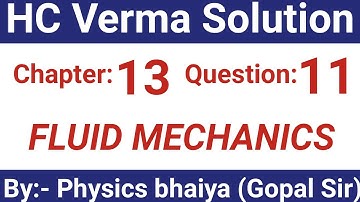 H.C. Verma Solutions - Fluid Mechanics - Chapter 13, Question 11