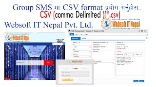 CSV format special Multi SMS_  How to Send SMS Sender ID overall video Websoft IT Nepal 9842278940 screenshot 1