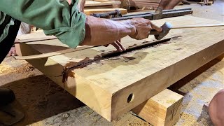 Ingenious Skills And Techniques Woodworking Workers // Perfect Giant Monolithic Wooden Furnitures