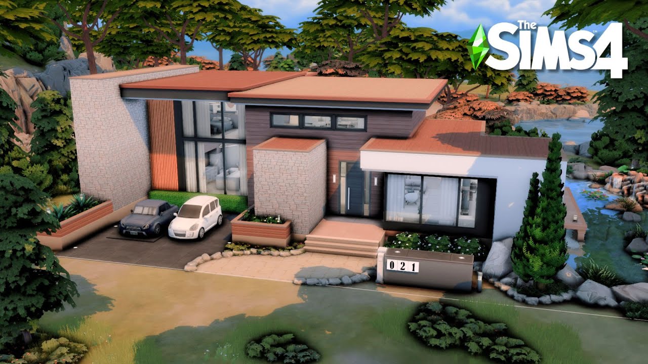 The Sims 4 Cubix Modern House | No CC | Speed Build - YouTube